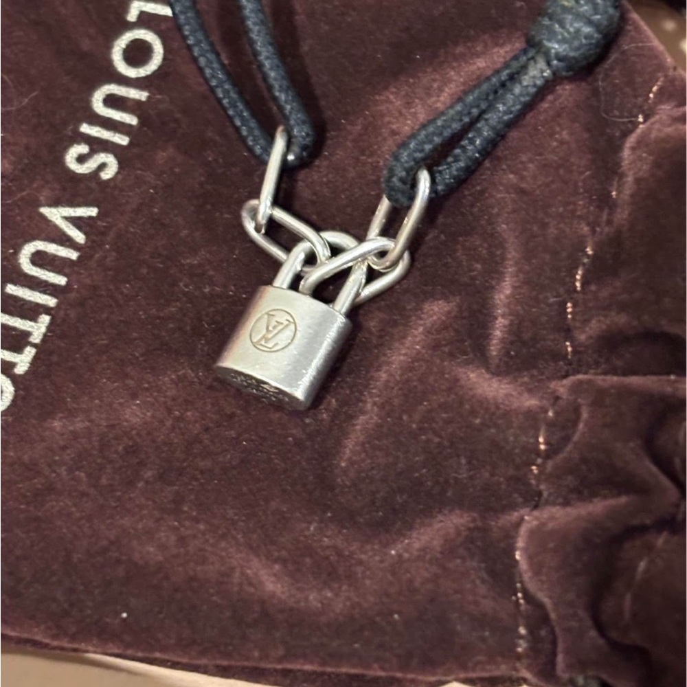 Louis Vuitton LV Louis Vuitton 925 Sterling Silver Padlock Adjustable Bracelet - Picture 2 of 8